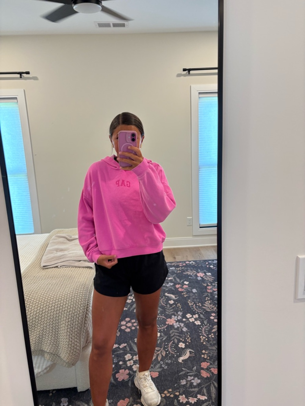 GAP Hot Pink Hooded Pullover Sweatshirt